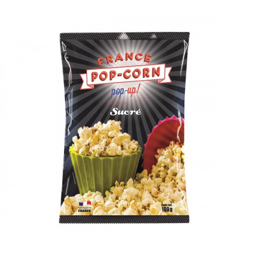 Pop-corn sucré 100 g palette de 16 cartons de 24 sachets