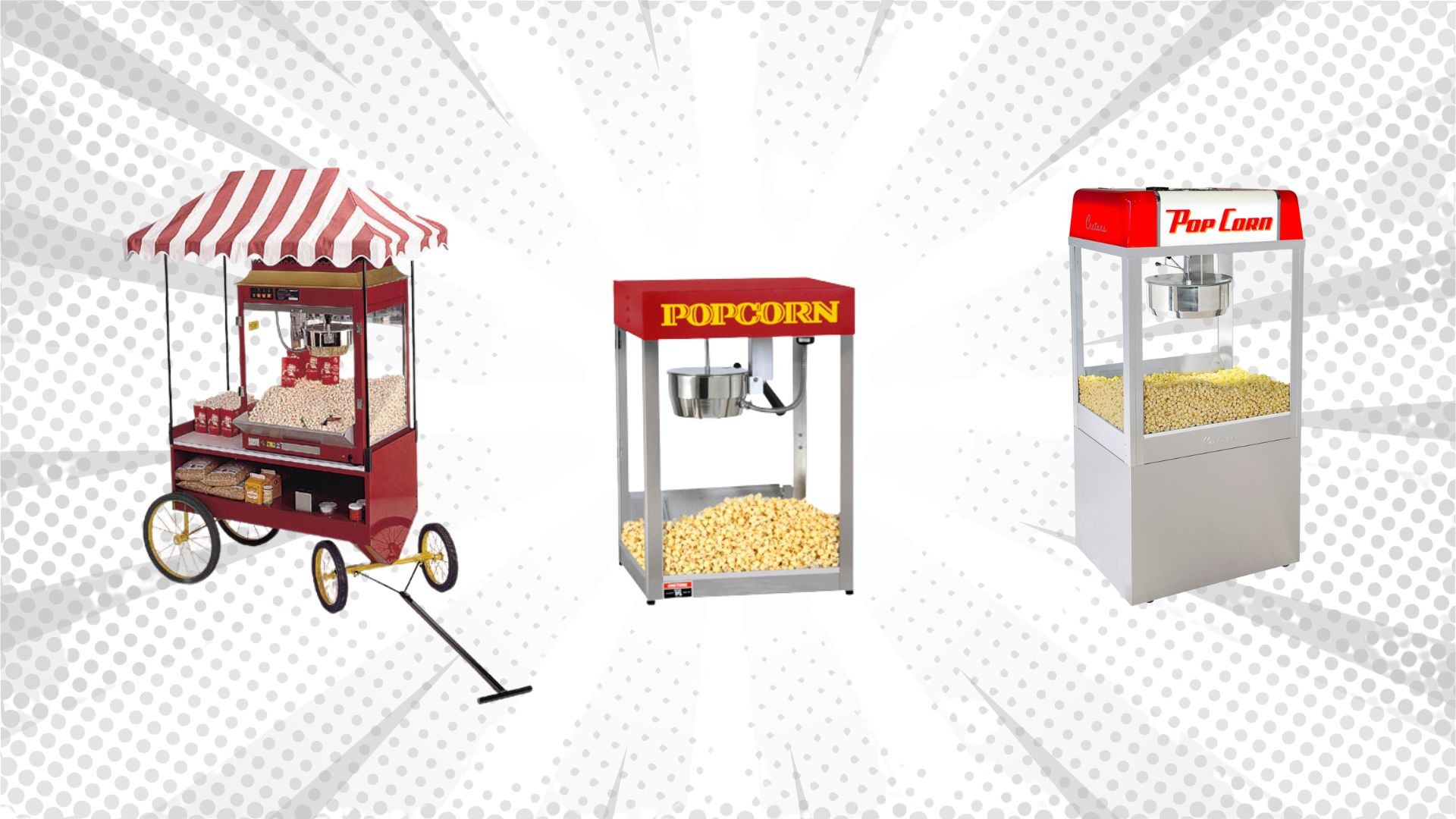 Présentation pop corn machine
